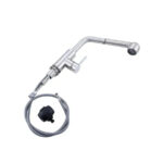 Baterie bucatarie cu dus extractibil Starke CF019, monocomanda, inox, cartus ceramic, satinat - imagine 4