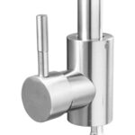 Baterie Bucatarie Monocomanda Pipa Pivotanta Cartus Ceramic Inox Satinat Racorduri Kit Fixare Incluse CF002 - imagine 3