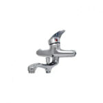 Baterie Cada Crom Lucios - Set Complet cu Pipa Pivotanta de 18cm, Para, Furtun si Excentrice Incluse - imagine 3