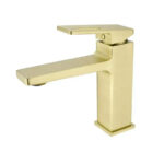 Baterie Lavoar Monocomanda Cartus Ceramic Alama Sanitara Auriu Satin Racorduri si Kit Fixare Incluse 9807D - imagine 3