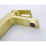 Baterie Lavoar Monocomanda Cartus Ceramic Alama Sanitara Auriu Satin Racorduri si Kit Fixare Incluse 9807D - imagine 4
