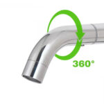 Baterie Lavoar cu Pipa Rotativa, Crom, CP107 - imagine 5