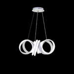 Lustra LED suspendata cu telecomanda INFINITY TWIST 180W, Ondulata, lumina Rece/Calda/Neutra, Dimabila, Alb, Inaltime Reglabila - imagine 5