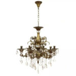 Candelabru Cristal SANSSOUCI Magno, 6xE14, Diametru 60cm, Alama Antichizata - imagine 5