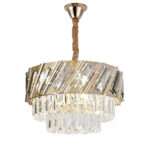 Candelabru Cristal Boden 5x E27 Auriu