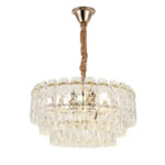 Candelabru Cristal Chase 6x E27 Auriu
