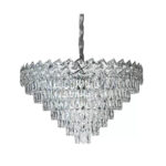 Candelabru Cristal WINDSOR Supremo 16xE27, Diametru 80cm, Crom Lucios, Inaltime Reglabila - imagine 3