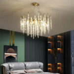 Candelabru Cristal Judson 6x E14 Auriu