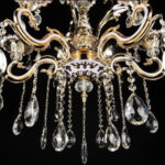 Candelabru Cristal Luciano, 6*E14, Auriu, Metal si Cristal - imagine 4