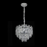 Candelabru Cristal Niklaus 4x E27 Argintiu - imagine 3