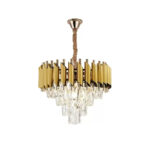 Candelabru Cristal Salvador 4x E27 Auriu