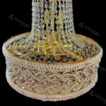 Candelabru Cristal Selim 14x E14 Auriu - imagine 4