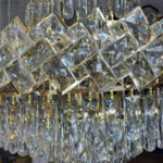 Candelabru Junnut 21*E27, Cristal si Metal, Auriu - imagine 5