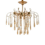 Candelabru Kelsi, 6*E27, Cristal, Auriu - imagine 4