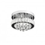 Lustra LED cu cristal ABEL 22W, Diametru 35cm, lumina Rece/Calda/Neutra , Crom Lucios