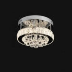 Lustra LED cu cristal ABEL 22W, Diametru 35cm, lumina Rece/Calda/Neutra , Crom Lucios - imagine 4