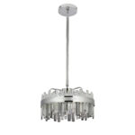 Candelabru LED Cristal cu Telecomanda Maxton 140W Dimabil Argintiu - imagine 3