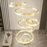 Candelabru LED Cristal cu Telecomanda Messiah 128W Argintiu - imagine 3