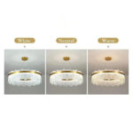 Candelabru LED cu Telecomanda Alonzo 93W Dimabil Diametru 60cm Auriu - imagine 5