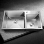 Chiuveta Bucatarie Inox, 75x45x21 cm, Cu accesorii, Inox Periat - imagine 3