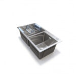Chiuveta Bucatarie Inox 80x45 cm Argintiu - imagine 4