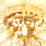 Candelabru Cristal RONDO Vivace, 8x G9, Diametru 60cm, Auriu Lucios - imagine 5