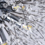 Candelabru Cristal RONDO Vivace, 5x G9, Diametru 40cm, Argintiu Lucios - imagine 5