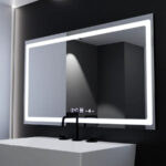 Oglinda LED Rectangulara, 120X70cm, Radiante Senzor MotionGlow Marcello, Sistem Dezaburire, Ceas & Termometru, Dimabila - imagine 4