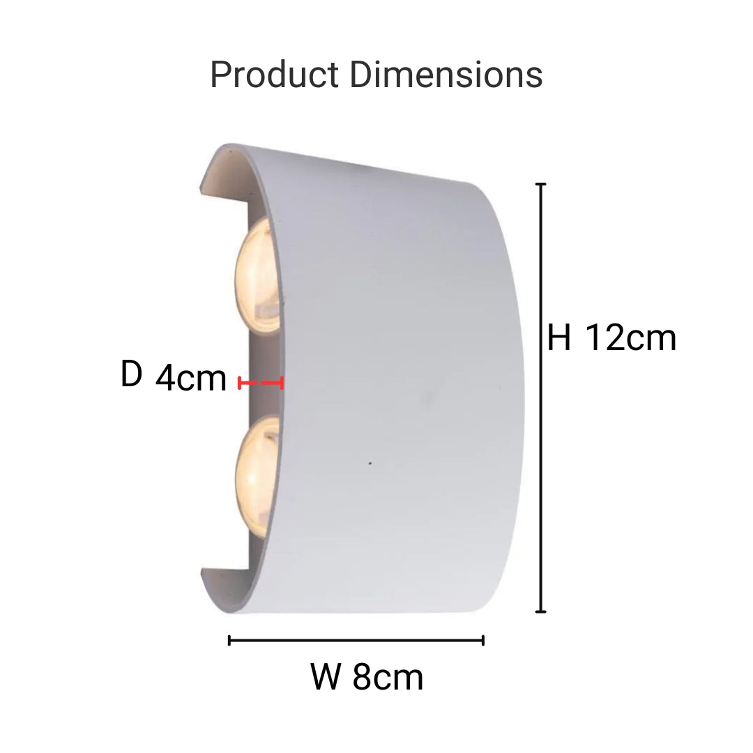 Fantas Aplica LED de Exterior si Interior, 4 Surse x 1W, IP65, Metalic, Alb, 3000K - imagine 4