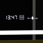 Oglinda LED Senzor Levianth, MontioGlow, sistem Dezaburire, Termometru si Ceas, Rama Auriu Periat, 100x80 cm Lumina Rece/Calda/Neutra Dimabila Colectia Marcello Funghi - imagine 3