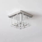 Lustra Cristal MARTINEZ Linear Luxe, Diametru 35cm, 4x E14, Crom Lucios - imagine 4