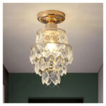 Lustra Ezzelin Cristal, 1*E27, Metal, Auriu