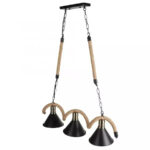 Lustra Franghie, 3*E27, Maro, Metal si Sfoara - imagine 4