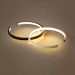 Lustra LED cu telecomanda VECTOR SEMIARC 40W, 2 Elemente, lumina Rece/Calda/Neutra, Dimabila, Negru Alb - imagine 3