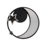 Lustra LED cu telecomanda ALYONA 44W, Luna si Stea, lumina Rece/Calda/Neutra, Dimabila, Negru - imagine 5