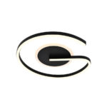 Lustra LED cu telecomanda ANUCA 80W, lumina Rece/Calda/Neutra, Dimabila, Negru