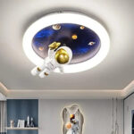 Lustra LED ASTRONAUT 51W, lumina Rece/Calda/Neutra, Alb Albastru