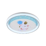 Lustra LED cu telecomanda MORETTI 120W, lumina Rece/Calda/Neutra, Dimabila, Albastru Alb - imagine 4