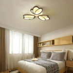 Lustra LED cu telecomanda TULIP 47W, 3 Petale, lumina Rece/Calda/Neutra, Dimabila, Alb - imagine 3
