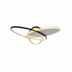 Lustra LED cu telecomanda LIGURIA 81W, 3 Ovale, lumina Rece/Calda/Neutra, Dimabila, Negru Alb - imagine 3