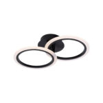 Lustra LED cu telecomanda BETTY 28W, 2 Cercuri, lumina Rece/Calda/Neutra, Dimabila, Negru - imagine 4