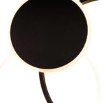 Lustra LED cu telecomanda KILLIAN 46W, 3 Cercuri, lumina Rece/Calda/Neutra, Dimabila, Negru Alb - imagine 5