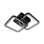 Lustra LED cu telecomanda ZOE 27W, 2 Patrate, lumina Rece/Calda/Neutra, Dimabila, Negru - imagine 4