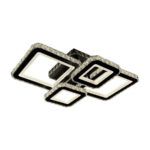 Lustra LED cu telecomanda si cristal BLAKELY RGB 154W, 4 Patrate, lumina Rece/Calda/Neutra, Dimabila, Negru - imagine 5