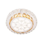 Lustra LED cu telecomanda si cristal ABATIA 24W, Rotunda, lumina Rece/Calda/Neutra, Dimabila, Argintiu - imagine 3