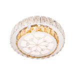 Lustra LED cu telecomanda si cristal ABATIA 24W, Rotunda, lumina Rece/Calda/Neutra, Dimabila, Argintiu - imagine 4