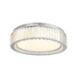 Lustra LED cu telecomanda si cristal MADOX 80W, lumina Rece/Calda/Neutra, Dimabila, Argintiu - imagine 3