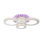 Lustra LED cu telecomanda si cristal NOVA ROTONDA RGB 72W, 4 Cercuri, lumina Rece/Calda/Neutra, Dimabila - imagine 5