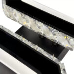 Lustra LED cristal QUADRIS 24W, 2 Patrate, lumina Rece/Calda/Neutra, Dimabila, Negru - imagine 3