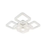 Lustra LED cu telecomanda si cristal ATLANTA, 96W, 8 Patrate, lumina Rece/Calda/Neutra, Dimabila, Alb